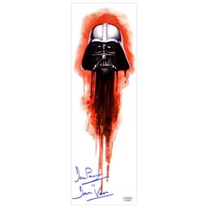 David Prowse Autographed Star Wars Darth Vader 5.5x17 Art Print