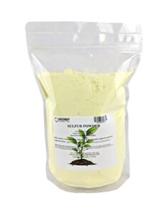greenway biotech organic sulfur powder fertilizer for plants- required to lower ph & increased sulfur deficiencies- essential nutrients for plant growth with macronutrients – 3 pounds