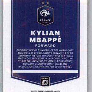 2021-22 Donruss Road to Qatar Optic #60 Kylian Mbappe France Official FIFA Soccer/Futbol Trading Card in Raw (NM or Better) Condition