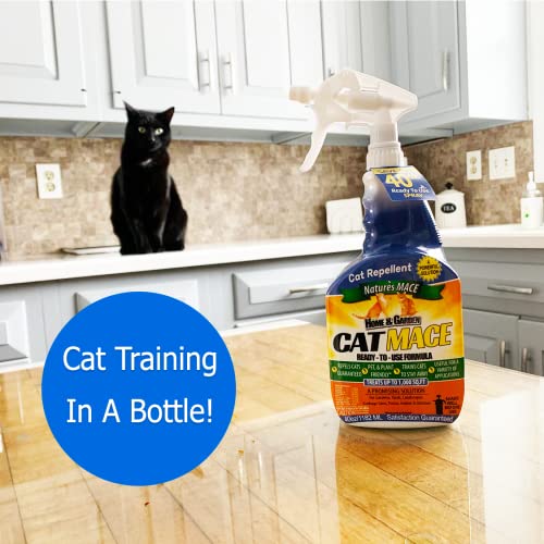 Nature's MACE Cat Repellent 1 Gal Concentrate/Treats 48,000 Sq. Ft. / Keep Cat Out of Your Lawn and Garden/Train Your Cat to Stay Out of Bushes/Safe to use Around Children & Plants