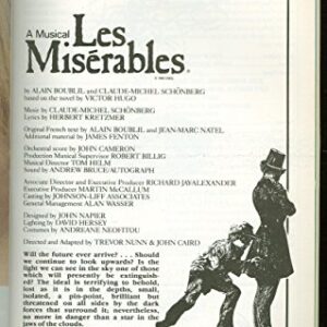 Les Miserables, Broadway Playbill + Lea Michele, Jacquelyn Piro, Jessica-Snow Wilson, Tamra Hayden, Philip Hernández