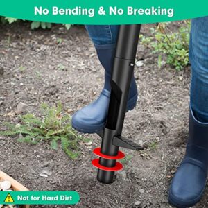 Lilyvane Bulb Planter Tool for Lawn and Garden,Heavy Duty Steel Gardening Bulb Planter Weeding Tools for Digging Hoes Soil Sampler Transplanting Sod Plugger Flower Bulb Garden Planting Tool