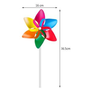 Plastic Rainbow Pinwheel, Party Pinwheels DIY Lawn Windmill Set for Teenagers Toy Garden Party Lawn Decor (36 Pieces, Multicolor B)