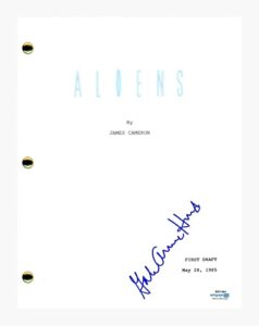 gale ann hurd signed autographed aliens movie script full screenplay acoa coa