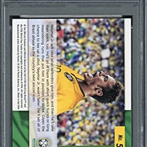 Neymar Jr 2014 Panini Prizm World Cup Net Finders Red Pulsar Card #5 PSA 9