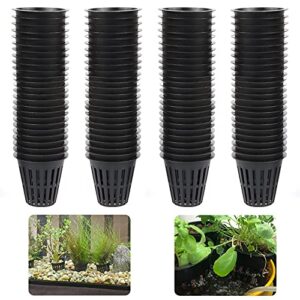 ipxead 100pcs 2 inch garden slotted mesh net cups, round heavy duty net cups pots for, hydroponics slotted mesh…