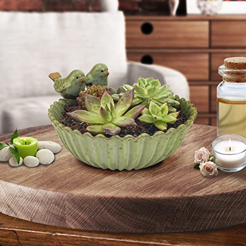 Small Bird Flower Pots Succulent Planters Special Design Fun Garden Animal Ceramic Pots with Hole for Home Office Desktop Decoration