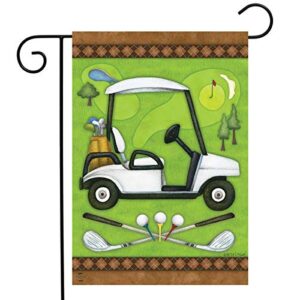briarwood lane golf spring garden flag cart clubs sports 12.5″ x 18″