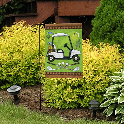 Briarwood Lane Golf Spring Garden Flag Cart Clubs Sports 12.5" x 18"