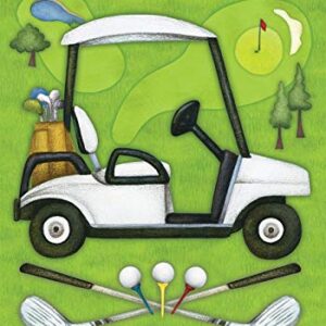 Briarwood Lane Golf Spring Garden Flag Cart Clubs Sports 12.5" x 18"