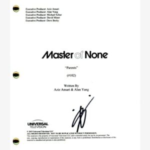 Aziz Ansari Signed Autographed Master of None Ep2 Script Screenplay ACOA COA