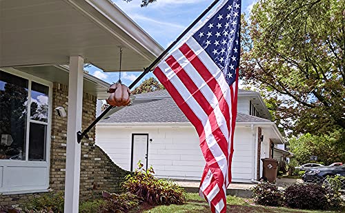 Flag Poles for Outside House - Black 6FT Tangle Flagpole Kit for American Flag - 3x5/4x6 Flags Heavy Garden flagpole-Professional Metal Flag Pole for House truck Garden Yard Residential or Commercial