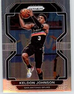 2021-22 panini prizm #210 keldon johnson san antonio spurs basketball official trading card of the nba