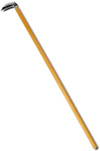 garden hoe long handle 42-3/4″ heavy duty japanese stainless steel, made in japan, weeding sickle tool, stand up weeder hand tool