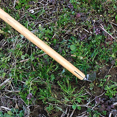 Garden Hoe Long Handle 42-3/4" Heavy Duty Japanese Stainless Steel, Made in JAPAN, Weeding Sickle Tool, Stand Up Weeder Hand Tool