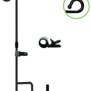 Garden Flag Stand-Holder-Pole with Flag Stopper and Clip Waterproof Powder-Coated Paint for House Flags,Decorative Flags,Yard Flags,Seasonal Flags