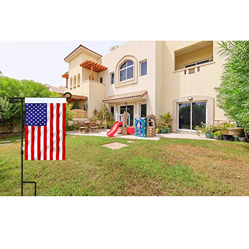 Garden Flag Stand-Holder-Pole with Flag Stopper and Clip Waterproof Powder-Coated Paint for House Flags,Decorative Flags,Yard Flags,Seasonal Flags