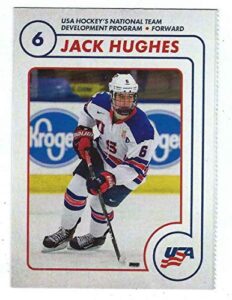 jack hughes 2018/19 usa ntdp team issued 1st ever card – unsigned hockey cards