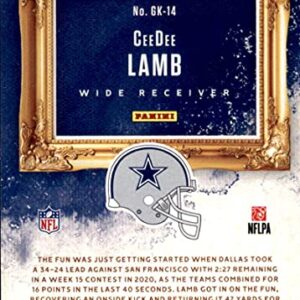 2020 Panini Chronicles Gridiron Kings #GK-14 CEEDEE LAMB RC Dallas Cowboys Football