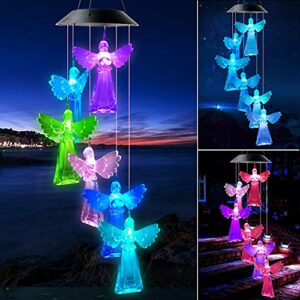 outdoor décor decorative mobiles angel solar chimes outdoor gardening gifts for mom unique birthday gifts for women who has everything gifts for girlfriend gifts for wife