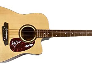 LINDA RONSTADT Autographed Hand SIGNED Dreadnaught Acoustic Electric GUITAR JSA Authentic W973389 PSA/DNA AD33954 BLUE BAYOU