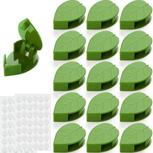 remiawy plant clips for climbing plants, 65 pcs self-adhesive plant climbing wall fixture clips, invisible leaf shaped plant vine wall clips for hanging indoor outdoor garden plant vegetable support