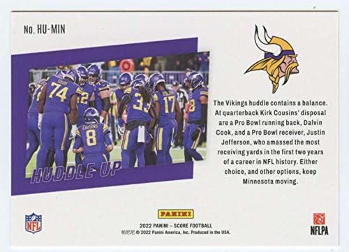 2022 Score Huddle Up #12 Minnesota Vikings Minnesota Vikings NFL Football Trading Card