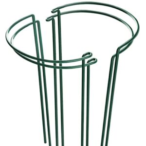 higift 4 pack plant support stake, metal garden stakes for plant, half circle plant supports for tall potted plants indoor, outdoor plant cage for peony,tomato,hydrangea, (10″ wide x 15.8″ high)
