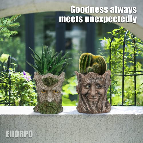 EIIORPO Face Planter,Head Planter Garden Pots Resin Face Planter Flower Pots Succulent Planters Funny Planters for Indoor Plants Yard Art Garden Decorations Creative Gift.(B)