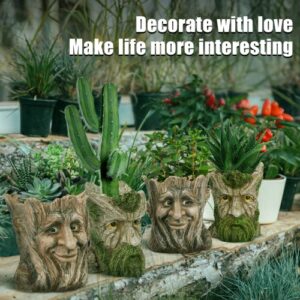 EIIORPO Face Planter,Head Planter Garden Pots Resin Face Planter Flower Pots Succulent Planters Funny Planters for Indoor Plants Yard Art Garden Decorations Creative Gift.(B)