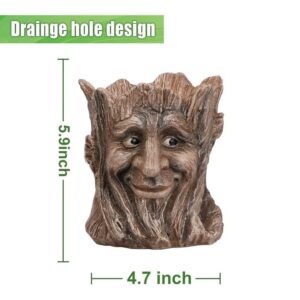 EIIORPO Face Planter,Head Planter Garden Pots Resin Face Planter Flower Pots Succulent Planters Funny Planters for Indoor Plants Yard Art Garden Decorations Creative Gift.(B)