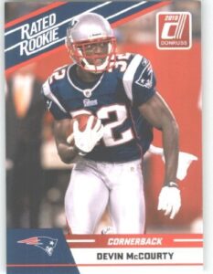 2010 donruss rated rookies football card #30 devin mccourty – new england patriots (rc – rookie card) nfl trading card