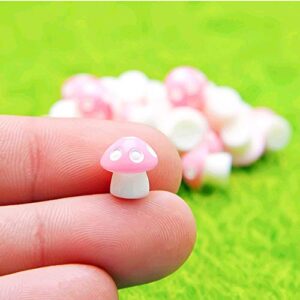 20Pcs Fairy Garden Mushrooms - Mini Mushroom Miniature Figurines for Micro Landscape/Bonsai Craft (Miniature Mushroom， 20Pcs)