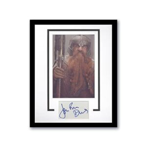 john rhys-davies”lord of the rings” autograph signed framed 11×14 display acoa