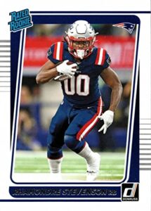 2021 panini donruss football #286 rhamondre stevenson rookie card – rated rookie