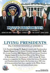 barack obama, george h. w. bush, bill clinton, jimmy carter & george w bush trading card 3.5″ x 5″ (living presidents of the united states)