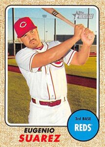 2017 topps heritage #130 eugenio suarez cincinnati reds baseball card