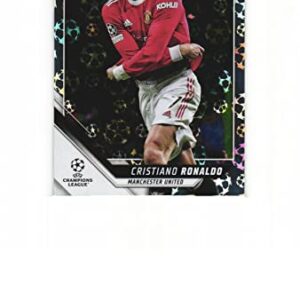 CRISTIANO RONALDO 2021-22 Topps UEFA Champions League Soccer #100 STARBALL FOIL PARALLEL Card Manchester United Portugal