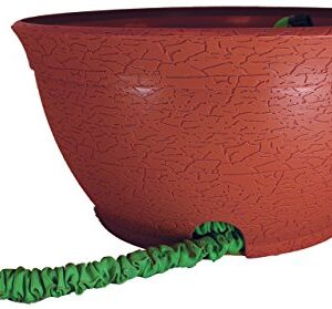 EMSCO Expandable Hose Hider – Expandable Hose Storage Pot – Rustic Terra Cotta