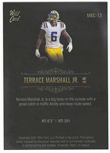 TERRACE MARSHALL Jr RC 2021 Wild Card Matte #MBC-13 Panthers