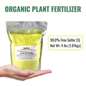 DL Wholesale Sulfur Bag 4lb Organic Plant Fertilizer, Garden Planting Soil Food for Vegetable Garden, Succulents, OMRI Certified