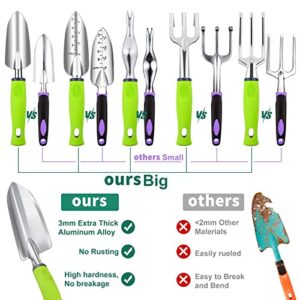 84 PCS Garden Tools Set,10pcs Succulent Tools Set Included 6pcs Heavy Duty Aluminum Gardening Hand Tools with Garden Tool Bag,Knee Pads Gloves Sprayer etc. Gardening Gifts for Men Women Garden Gifts