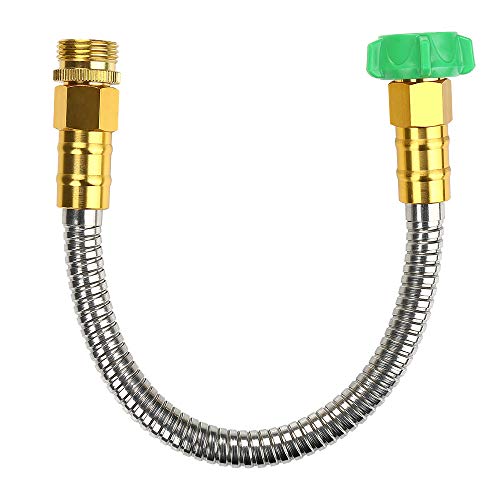 Beaulife New 304 Stainless Steel Metal Garden Hose with Nozzle-Flexible, Portable & Lightweight (1 foot)