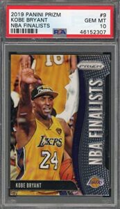 kobe bryant 2019 panini prizm nba finalist basketball card #9 graded psa 10