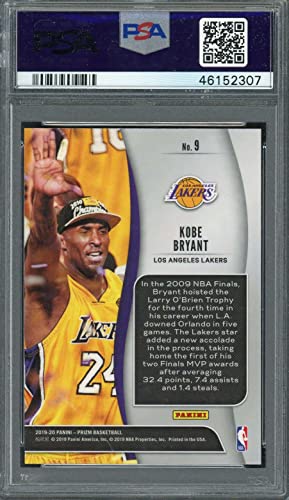 Kobe Bryant 2019 Panini Prizm NBA Finalist Basketball Card #9 Graded PSA 10