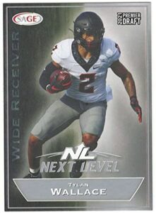 tylan wallace rc 2021 sage hit premier draft silver #165 rookie nm+-mt+ football parallel version next level
