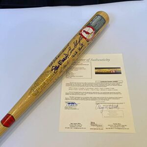 stan musial st. louis cardinals hof multi signed cooperstown baseball bat jsa – autographed mlb bats