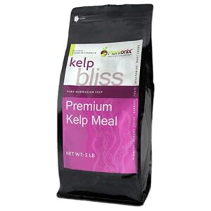 kelp bliss – pure kelp meal – organic kelp fertilizer for growing healthy plants, crops, and gardens! increases fruit and vegetable yield! (5 lbs)
