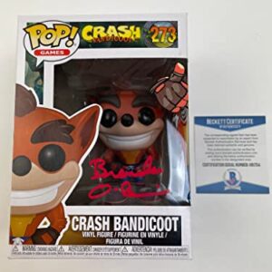 Brendan O' Brien signed Funko Pop Crash Bandicoot Hand Painted Sketch Beckett