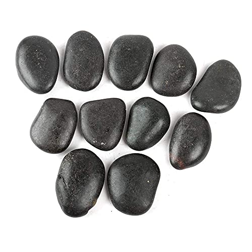 FANTIAN 5 Pounds Black Natural Decorative River Pebbles – 2-3 Inch Black Polished Decorative Pebbles for Garden Landscaping, Home Décor, Outdoor Paving River Rocks, Rocks for Painting